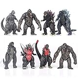 ❤Personaje anime: juego de 8 figuras Godzilla, altura 8,5 cm, peso 600 g.