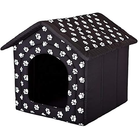 Hobbydog R4 BUDCWL2 Doghouse R4 Dog House 60 x 55 cm Black With Paws L 1.4 kg Cover