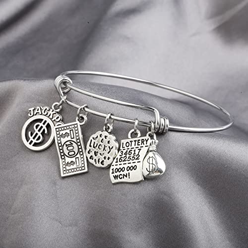 ENSIANTH Gambler Ticket Bracelet Good Luck Jewelry Casino Lover Gift Lottery4