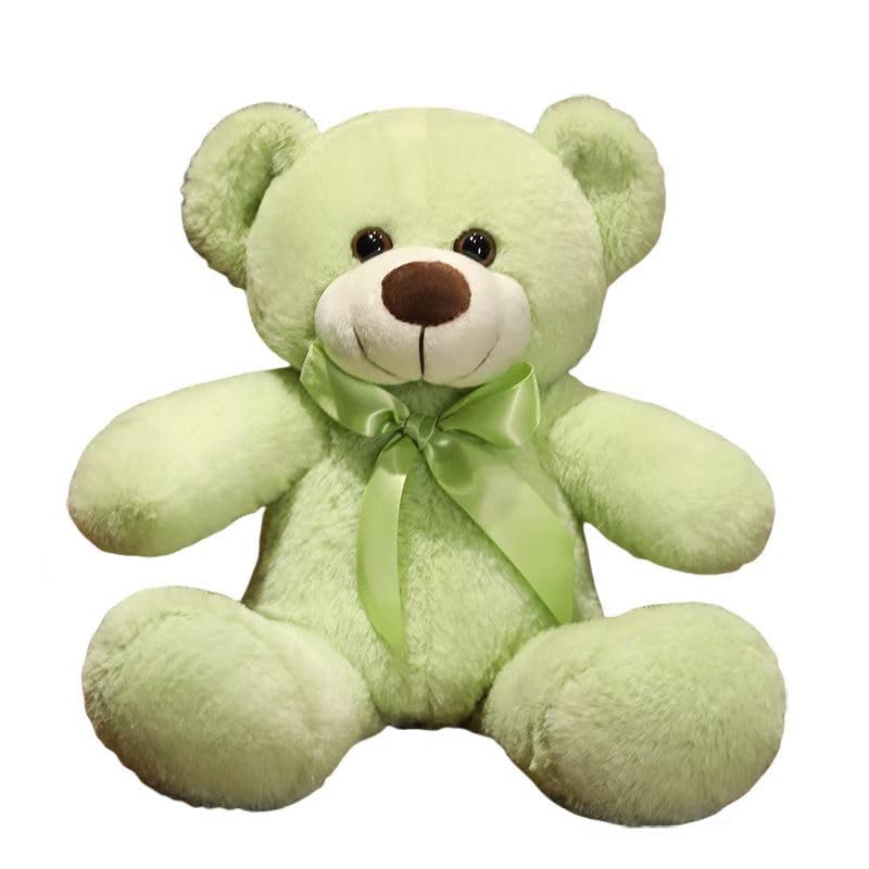 Pgsnhxj 13'' Soft Teddy Bear Stuffed Animals, Super Color Teddy Bear Plush Toy Christmas Birthday Valentine's Day Gifts for Kids Girlfriends (Green)