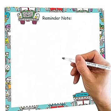 AXIOM Magnetic Dry Erase White Board Planner Reminder Sheet for Kids - Reminder Note Board