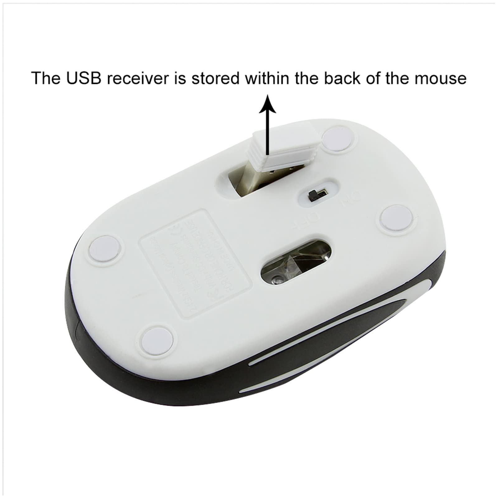 YOCUNKER Mini mouse wireless ultra portatile, 1000 dpi, mouse per computer senza fili, 2,4 GHz con ricevitore USB, tracciamento ottico, 3 pulsanti, PC/laptop (rosso)
