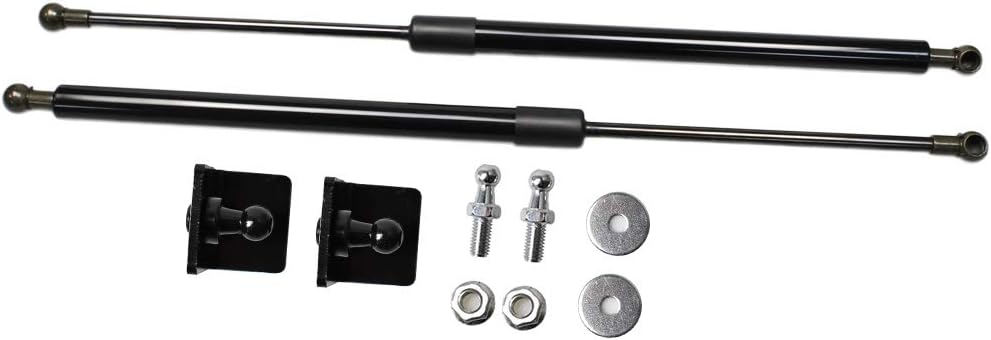 Lift Supports for Chevrolet TRAX 2014-2019 Front Bonnet Hood Modify Carbon Fiber Gas Charged Shock Dampers Spring Struts Bar (2 PCS) (Normal black)