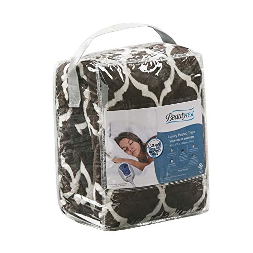 image for Beautyrest Plush Electric Throw Blanket – Secure Comfort Technology-