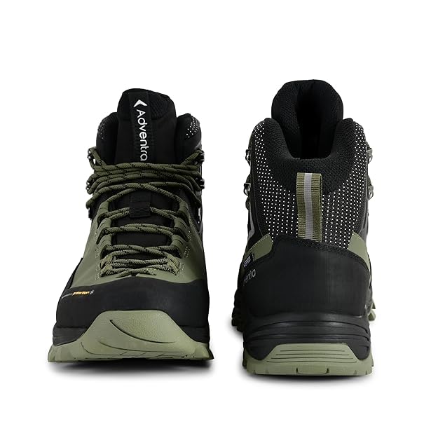 Image of Men Warm Waterproof Hiking Boots | Mid Ankle with Superior Grip | Boots | 3M Insulation | for Hiking Trails, Rugged Terrain | WH1106