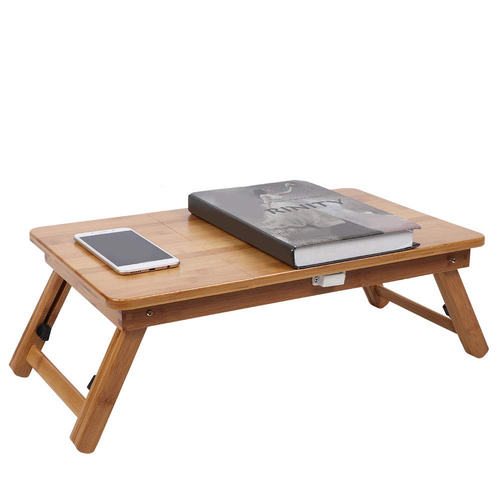 Mesa para Portátil de bambú con Altura Ajustable