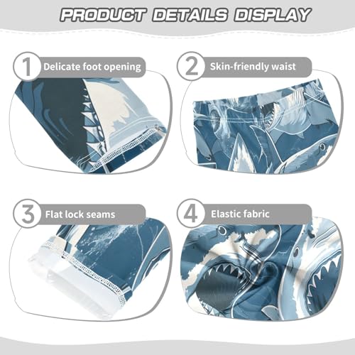 Toddler Girls Leggings Printed Yoga Pants Leggings Fierce Sharks for Kids3