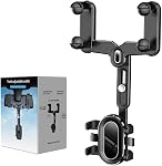 Support de téléphone de voiture rétroviseur – 1PC 360° Rotation & Montage universel réglable pour téléphones intelligents, accessoires multifonctions pour voitures, conception antidérapante sécurisée, convient à la plupart des appareils mobiles