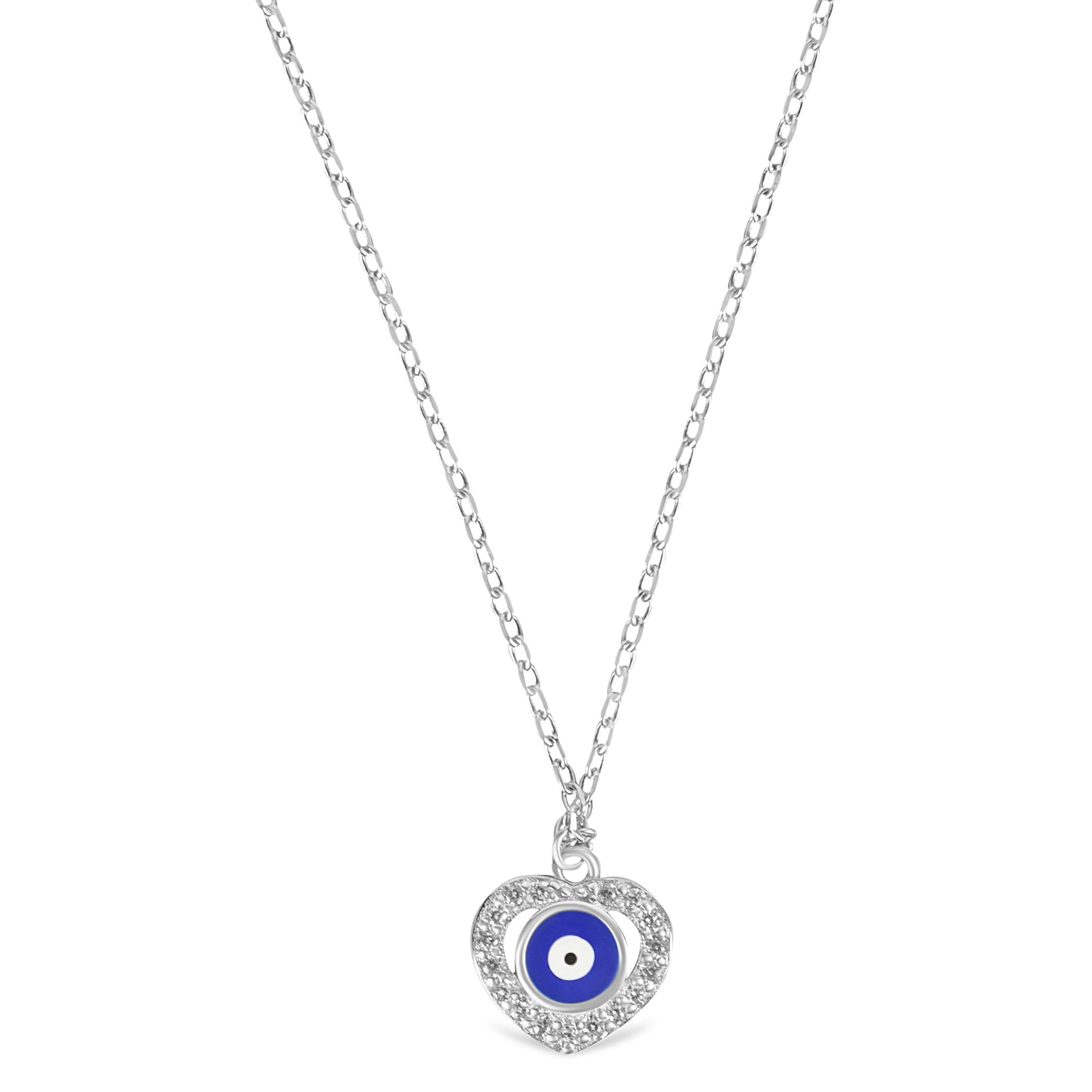 Silver Chest 925 Silver Pendant with Silver Chain | Pure Silver Necklace for Women and Girls with AAA Cubic Zirconia stones | Design – Heart Design Evil Eye Pendant (B0CNH7HP5Z) Amazon Price History, Amazon Price Tracker