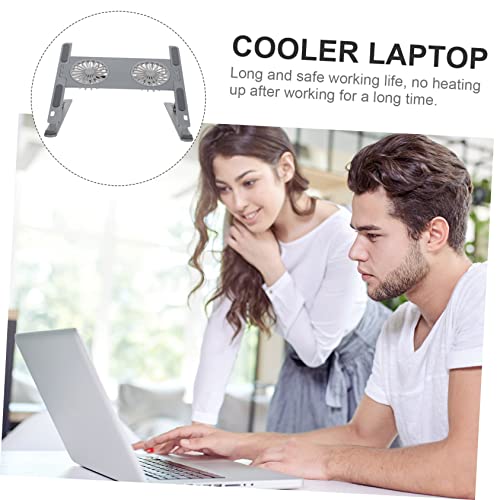 Base para laptop con ventilador y ajuste de altura miniatura 4