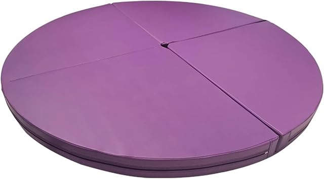 Pole Crash Mat - 1.2m/1.5m/1.6m/2m Round Foldable Pole Dance Mat, Portable Yoga Exercise Mats Dancing Cushion Fall Safety Padding for Dance Pole Color Purple, Size 120cmx3cm/47.2inx1.2in