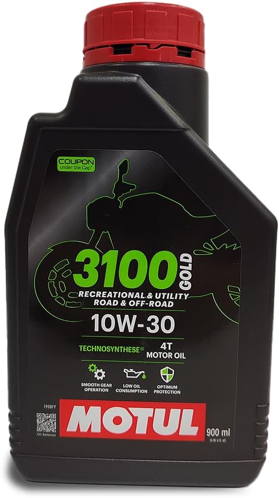 3100 4T Gold Technosynthese High Performance 10W30 API SL Semi Synthetic Engine Oil for Bikes (0.9 L)