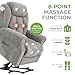 Elite Care Hainworth fabric Dual motor riser recliner electric chair with heat and massage - Choice of Colours (Grey)