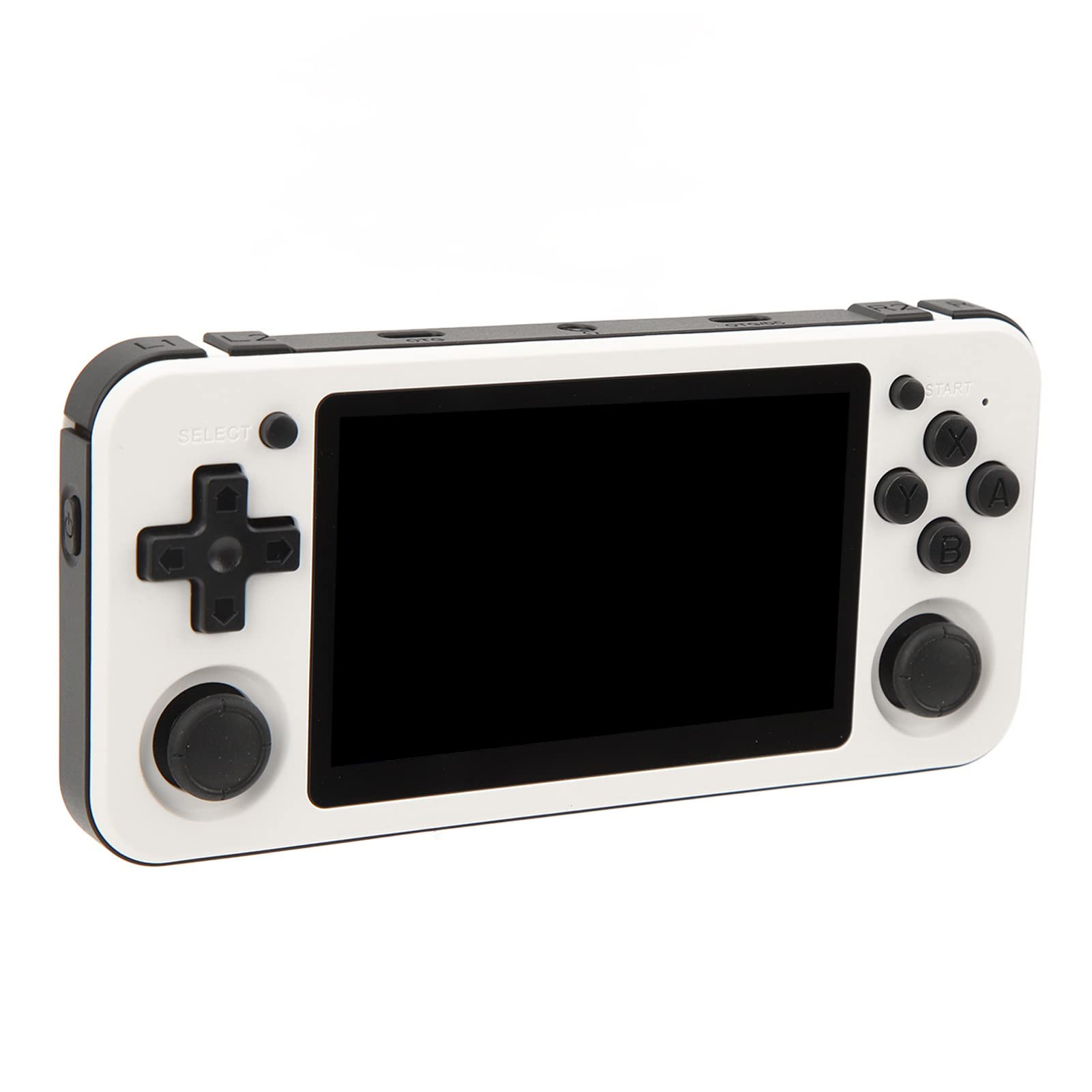 Acouto RG351P Handheld-Spielekonsole Verschiedene Spiele Hochauflösende Retro-Gaming-Maschine 64G Lila Als Unterstützt Spiele Vibrierend Gebaut Viele Dieser Verschiedenen Konsolen Perfekt (White)
