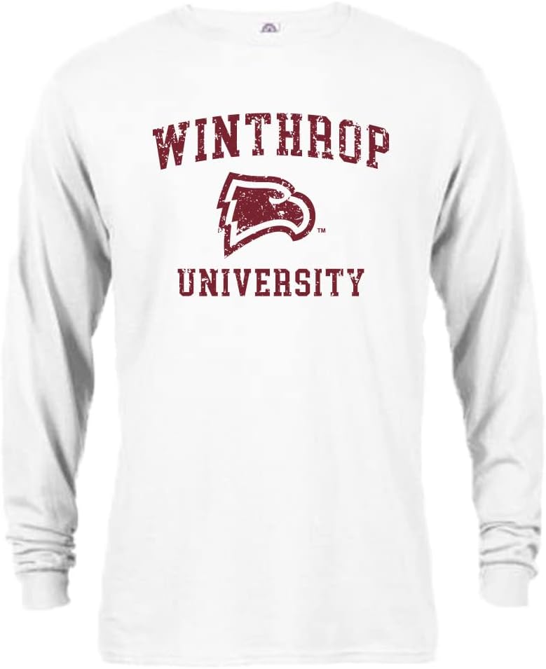 Winthrop Eagles WU Distressed Retro Logo Long Sleeve T-Shirt