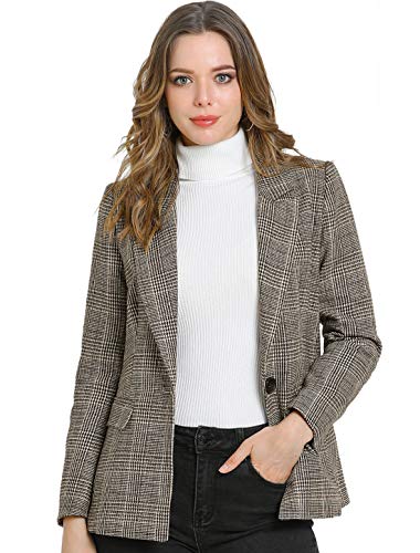 Veste de blazer coupe slim marron pour structurer votre silhouette féminine en taille XL