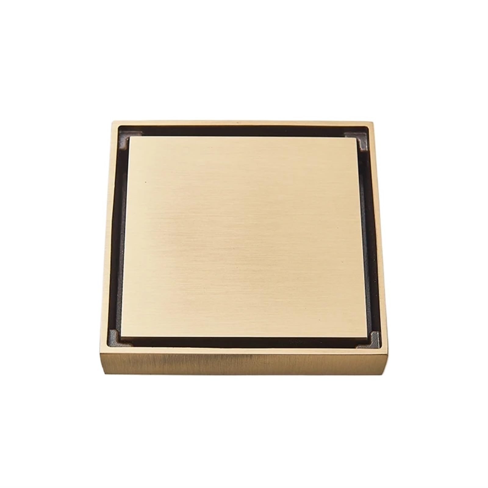 Floor Drain 15x15 Square Invisible Bathroom Floor Drain Waste Grate Shower Black Tile Insert for Hair Waste Bathroom
