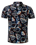ALISISTER Rave Shirt for Men Mushroom Butterflies Funny Button Down Tops