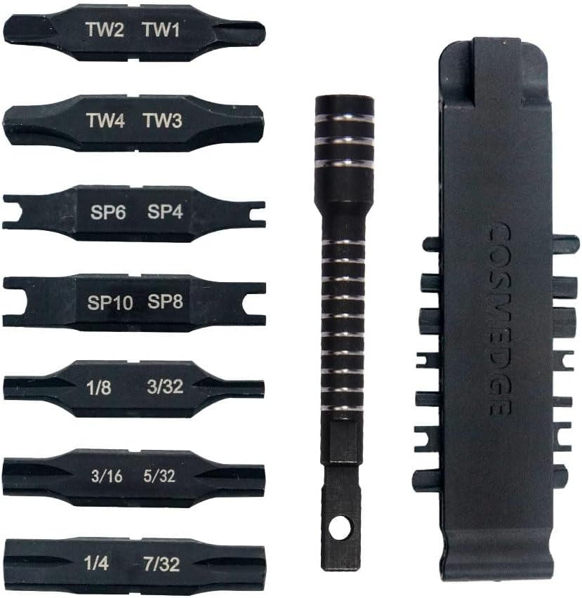 Security Bit Kit Set with Magnetic Extension Bit Holder for Leatherman, Replacement Double-Ended Flat Spanner Tri-Wing Clutch Screwdriver Bits for Leatherman Multi-Tool Accessories,8Pack