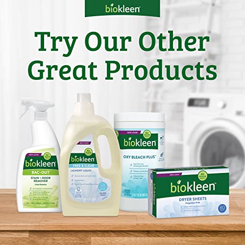 Biokleen Free & Clear Natural Laundry Detergent - 150 Loads - Powder, Concentrated, Eco-Friendly, Plant-Based, No Artificial Fragrance Or Preservatives, Free & Clear #TOP7