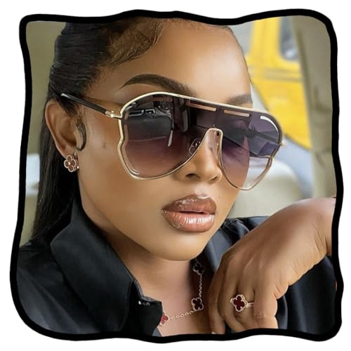 Woeoe Oversize Square Sunglasses Polarized Sun Glasses Fashion Sunnies Sunglasses for Women Costume Party Accessory