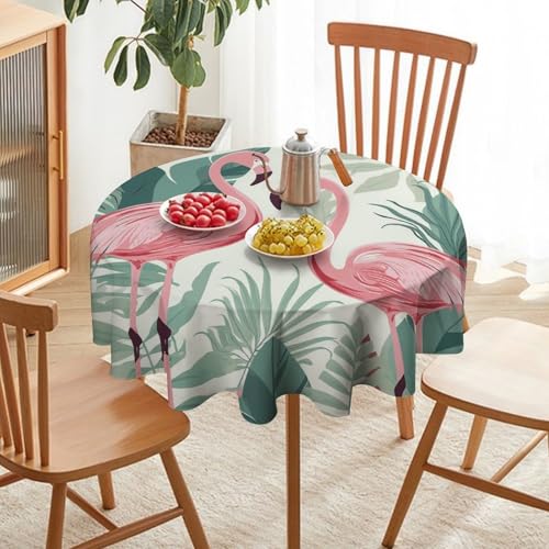 Nappe ronde lavable en machine pour protéger la table de terrasse