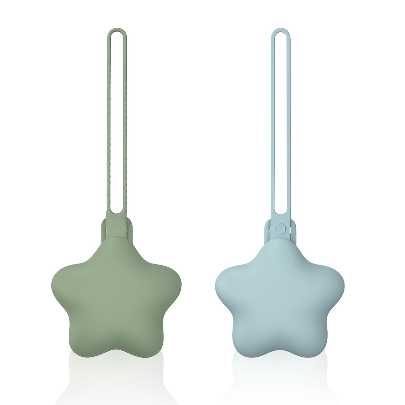 2 Stück Silikon Schnulleraufbewahrung Schnullerbox für Unterwegs Sterndesign Dummy Boxen BPA Frei Schnuller-aufbewahrung Silikon Schnuller Aufbewahrungsbox Baby Schnullertasche für Mädchen und Jungen