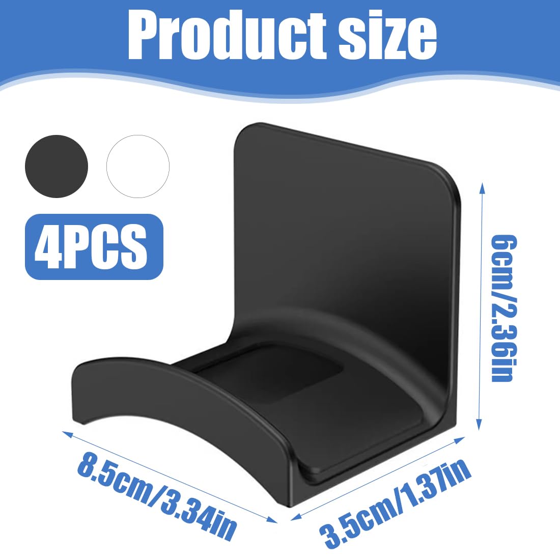 15 Ganzi Portacuffie Da Scrivania E Parete - Supporto Universale Per Cuffie Gaming - Nero E Bianco - Foto 8