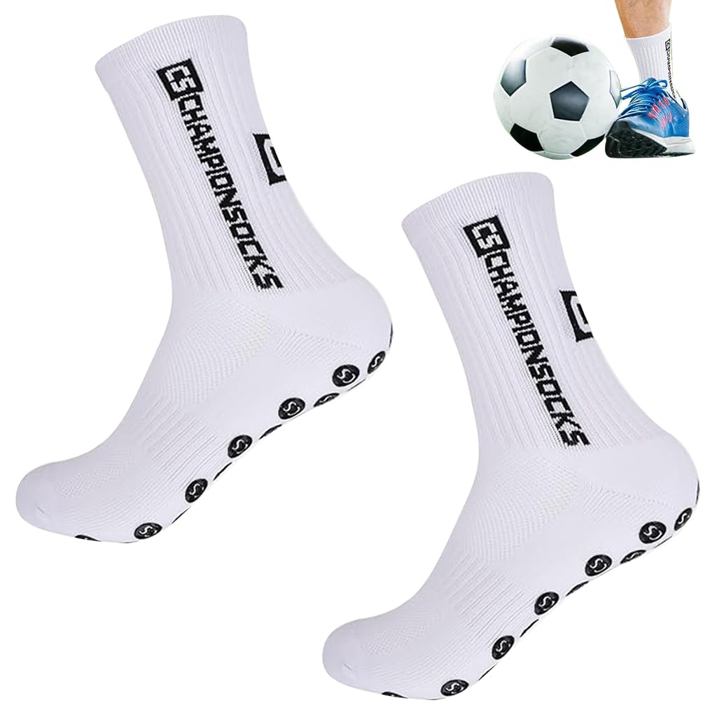 Sports Socks for Man Women, Badminton Soccer Running Gym & Indoor Training, Hi-Tech Performance Rubber Anti-Slip and Thicken Cushion Sport Ankle Length-image-1