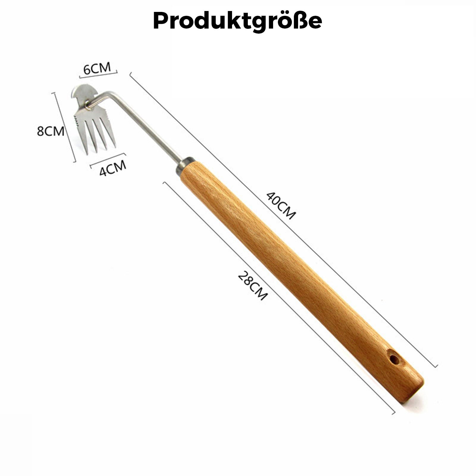 MOGADEE® Chwastownik, odchwaszczacz z rączką 47 cm, urządzenie do usuwania chwastów 2 w 1, ręczny odchwaszczacz ze stali nierdzewnej, skrobak do fug z uchwytem pomocnik ogrodniczy