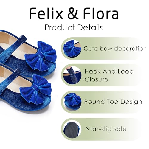 Image of Felix & Flora Toddler Flower Girl Dress Shoes Girl Ballet Flats Party School Shoes Wedding
