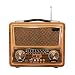 Produktbild Retro Holz Wireless-Radio, FM/AM/sw Stereo Bass tragbare Bluetooth-Lautsprecher mit TF-Karte/Aux-MP3-Player Aufladen, Geeignet for Indoor- und Outdoor, Wandern, Outing