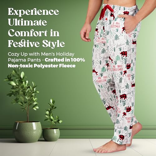 Men’s Holiday Pajama Pants - Cozy Sleep Bottom Pants - Ideal for Christmas3