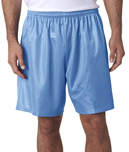 A4 Seven Inch Inseam Mesh Short, Small, Light Blue at Amazon Men's