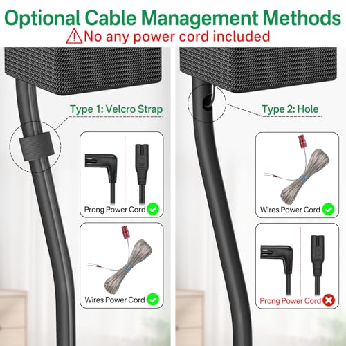 Speaker Stand Pair for Samsung Speaker Stands and Wall Mount - 33\" to 42\" Height Adjust Floor Speaker Stand for Samsung Rear Speaker Stand with Keyhole & Thread Hole for Samsung Surround Speaker Stand