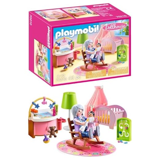 PLAYMOBIL PLAYMOBIL Figures 70284 Mama mit Kindern, ab 4 Jahren 2 PLAYMOBIL Dollhouse 70210 Babyzimmer, ab 4 Jahren