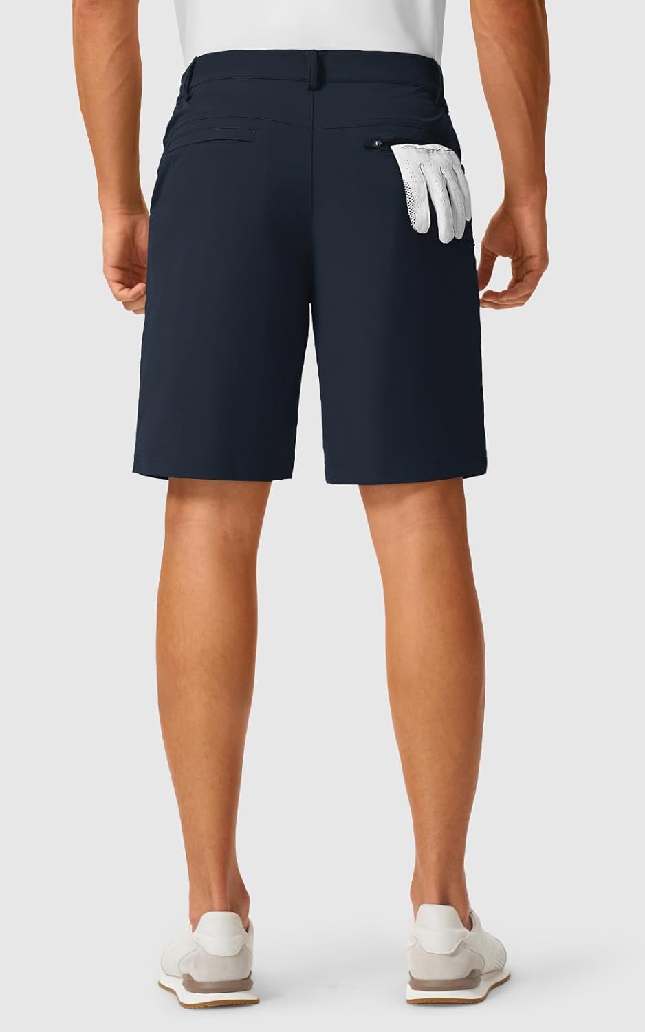 Rdruko Men's Stretch Golf Shorts 9" Quick Dry Lightweight Elastic Waist Waistband Flat Front Dress Shorts with 5 Pockets - Image 3