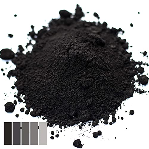 Rock N Soil Matte Black Iron Oxide Powder - 2.5Lbs/1.13kg - Black Concrete Pigment, Cement dye, Grout Colorant & Stain for Cement, Stucco, Mortar, Wood, Epoxy Flooring