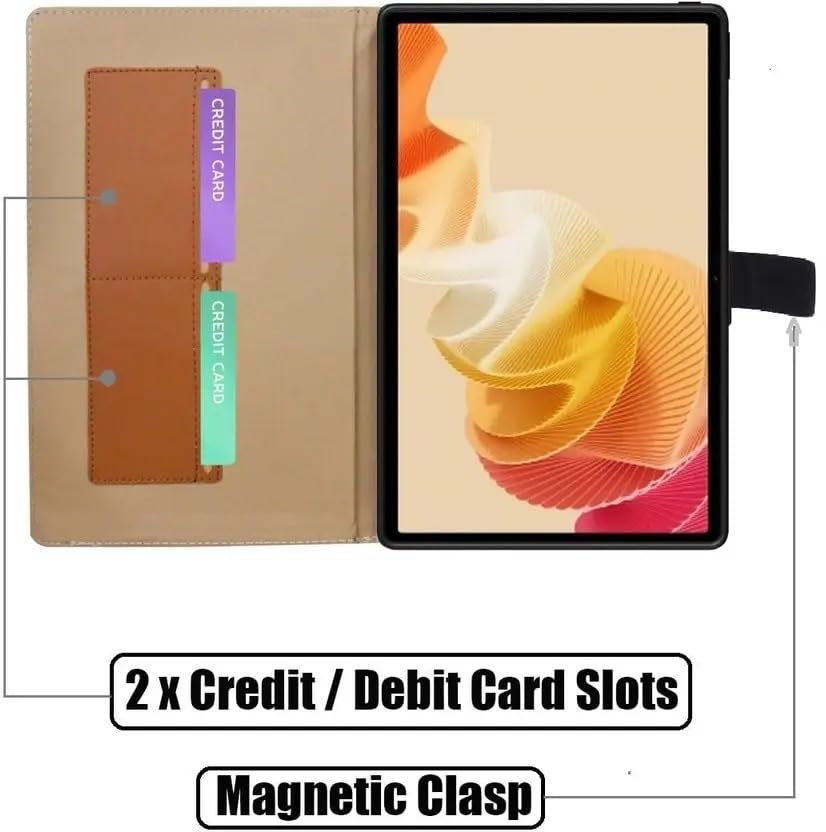 Image of Caseous Cover for Realme PAD 2 11.5 inch Cover Case, Flip Cover Case for Realme PAD 2 11.5 inch Tablet Cover (Black)