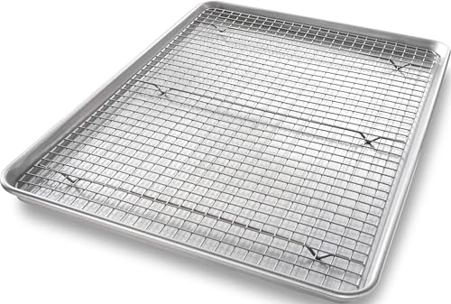 USA Pan 1607CR Bakeware Extra Large Sheet Baking Pan and Bak...