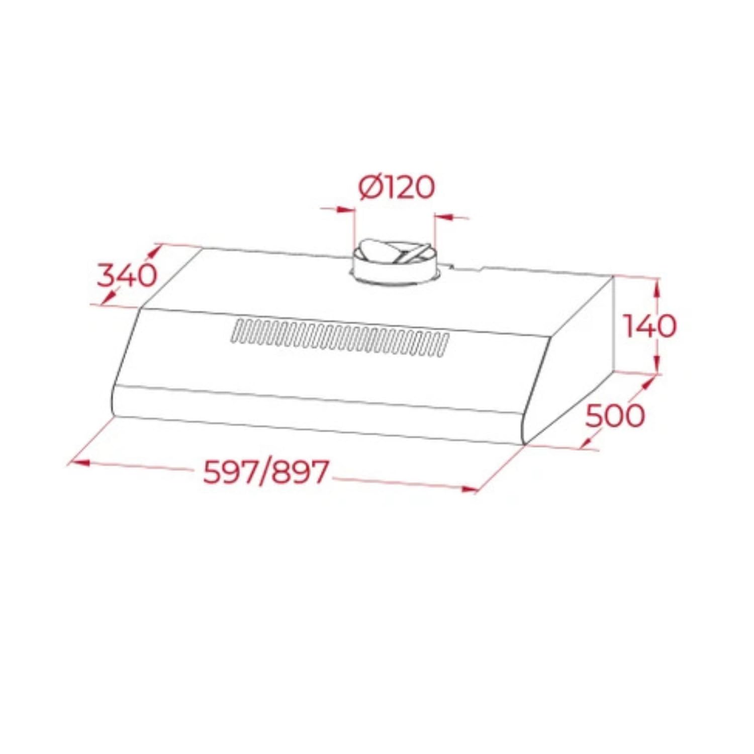 TEKA Campana Extractora Clásica de Pared, 60 cm, Acero Inoxidable