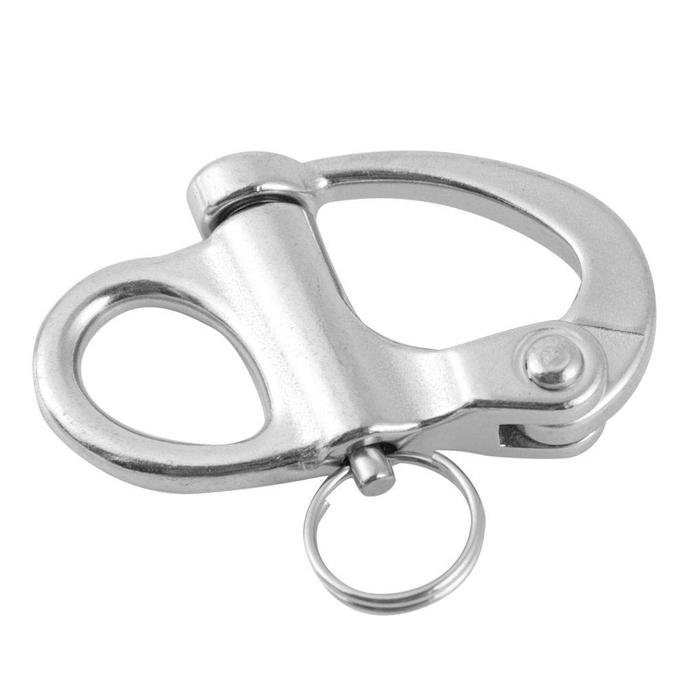 Schnappschäkel, Edelstahl robust, Marine Schnappanker 22x96mm, for Schiffstakelage, Bootszubehör, Rudern, Marineboote