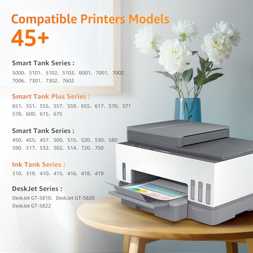Jeoskarky Compatible for HP 31xl Color HP 32xl Black Ink Bottle for HP Smart Tank 7602 6001 5101 7301 6000 5102 5000 5103 7002 7001 7302 Series for Smart Tank Plus 651 551 Printers (4 Bottles) - Thumbnail 3