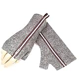  extravagante Stulpen Armstulpen Pulswärmer aus Walk Wollboucle von Beletage grau