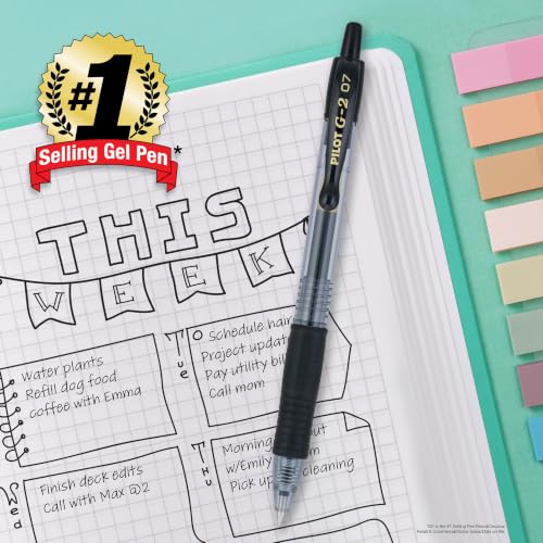 PILOT G2 Premium Refillable and Retractable Rolling Ball Gel Pens, Fine Point, Purple/Pink/Turquoise/Burgundy Inks, 4-Pack (31065) - image 8