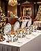 WARMOUNTS Round Chafing Dishes for Buffet (5QT, 4 Pack), Chafers and Buffet Warmers Sets with Mirror-Polished Stainless Steel, Rolled Rim, Stackable, Lid Holder for Parties, Catering, Weddings