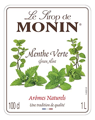 Monin Premium Green Mint Syrup 1 L - Imagen 5