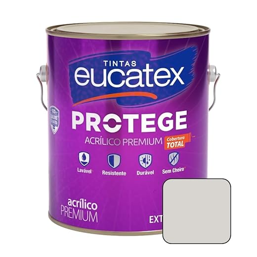 Tinta Parede Fosco Lavável Protege Eucatex 3,6L Chromium