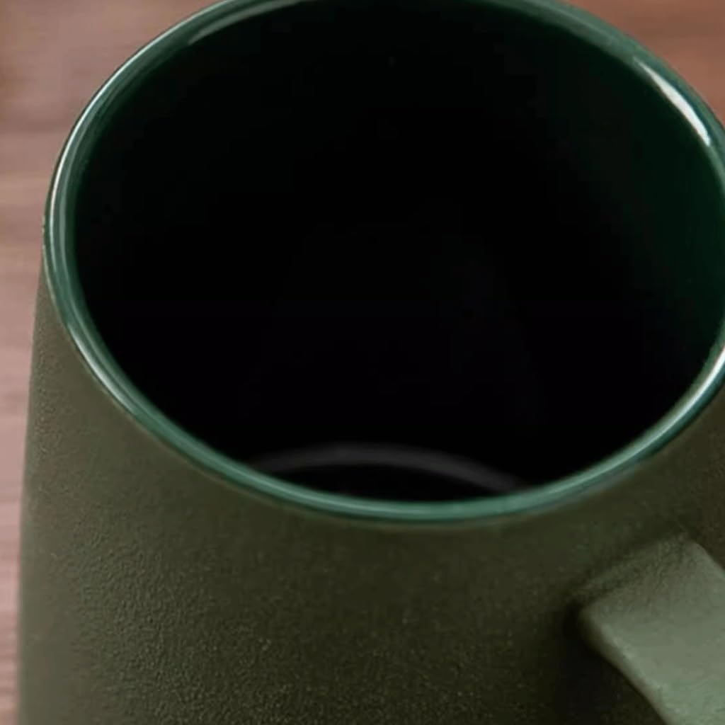 ENGENDER Tazas Cafe Taza Helada, Taza De Café Creativa con Cuchara, Taza De Agua Potable, Gran Capacidad, Oficina Mug Cups(B)
