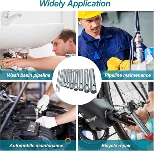 AEE® 6 Parça Kovan Anahtarı Seti – Torklu Buji Sökme Takma Takımı – 8-9/10-11/12-13/14-15/16-17 mm – Cırcır Uyumlu Kovan Lokma Anahtar Takımı – El Aletleri İçin Dayanıklı Metal - Görsel 2